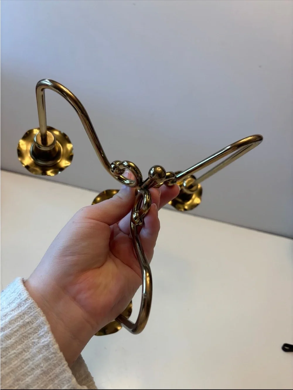 Gold Tone 4 Tiered candle holders